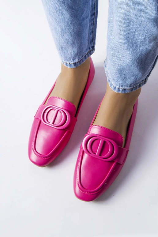 Rosa Loafer mit Poissonnier-Schnalle Rosa Loafer mit Poissonnier-Schnalle