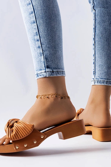 Braune Pantoletten mit... 2