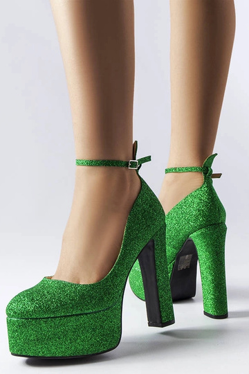 Bellamy grüne Glitzerpumps...