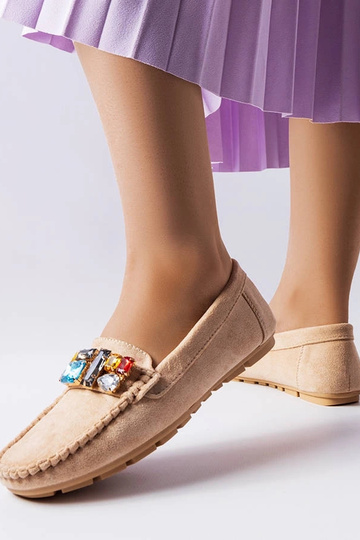 Beige Mokassins mit... 2