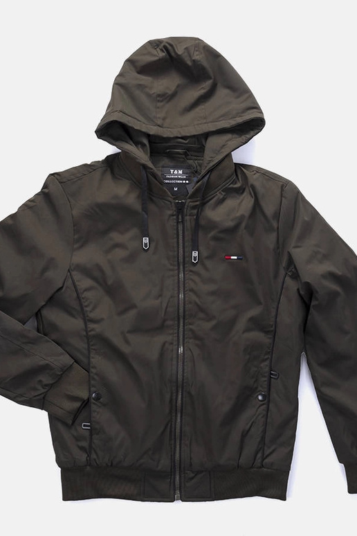 Grüne Duplessis Windjacke mit Kapuze...