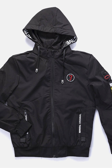 Schwarze Herren Übergangsjacke Tollmache