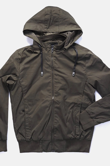 Grüne Brault Windjacke mit Kapuze für Herren