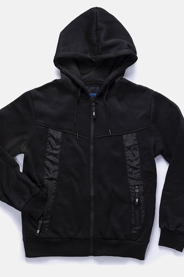Astolpho schwarzer warmer Kapuzenpullover für Herren