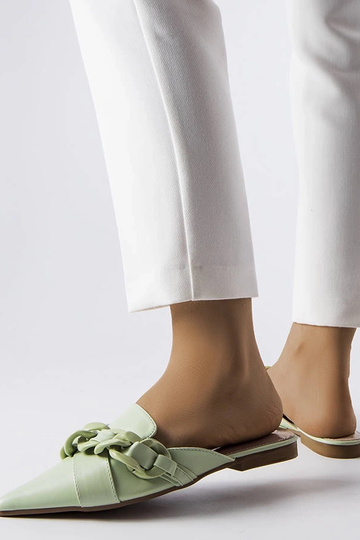 Grüne elegante Flip-Flops mit Patenaude-Kette 2