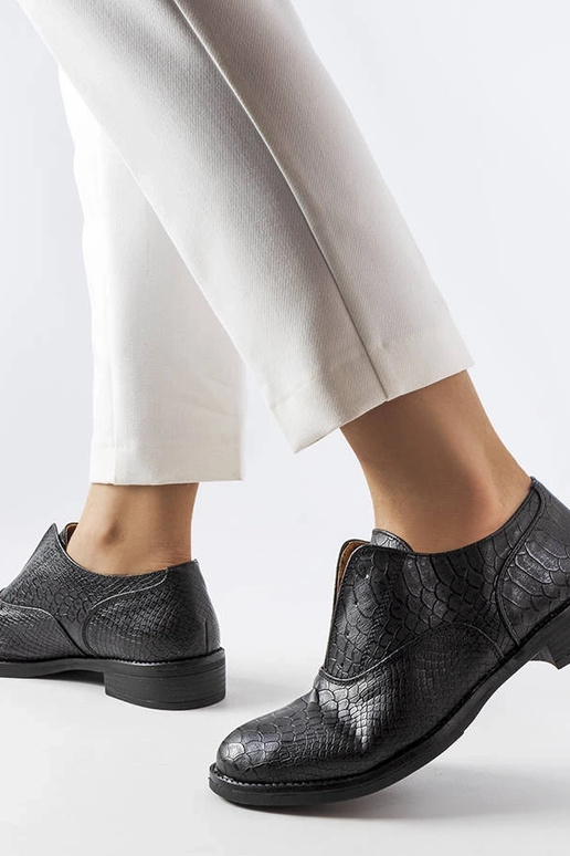 Schwarze Damen-Schnürschuhe aus...