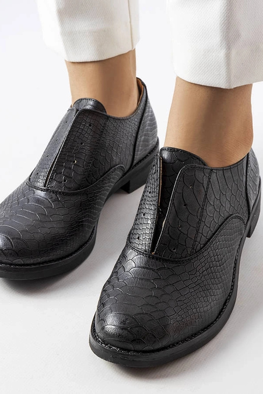 Schwarze Damen-Schnürschuhe aus...