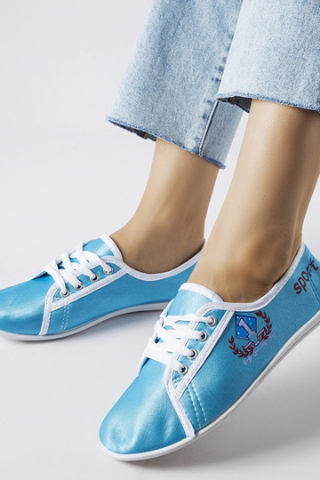 Blaue Woodstock Sneakers für Damen 2