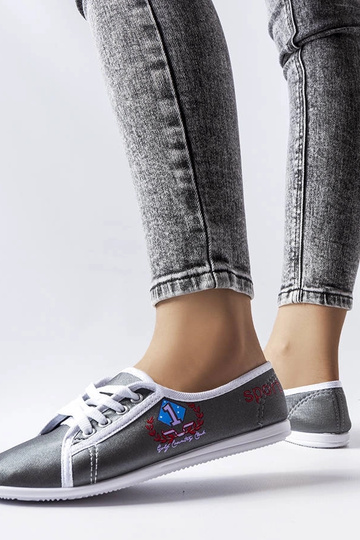 Graue Woodstock Sneakers für Damen