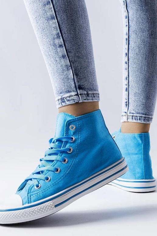 Alaine – Blaue High-Top-Sneakers