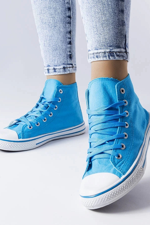 Alaine – Blaue High-Top-Sneakers