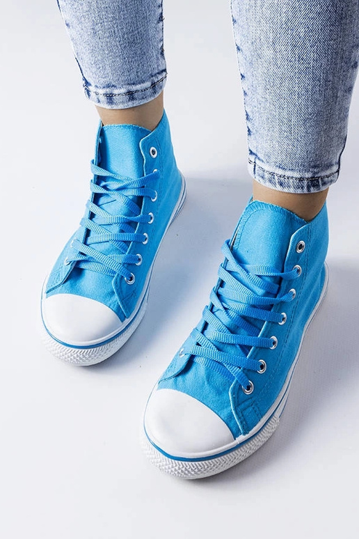 Alaine – Blaue High-Top-Sneakers