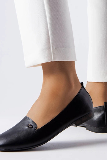 Schwarze Ballerinas „Noël“ mit eckiger Zehenpartie 2