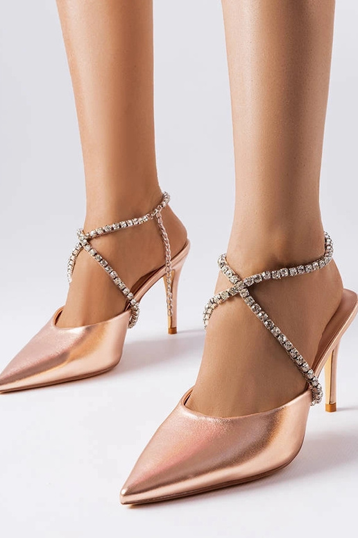 Goldfarbene Pantoletten „Drainer“ mit... Goldfarbene Pantoletten „Drainer“ mit...