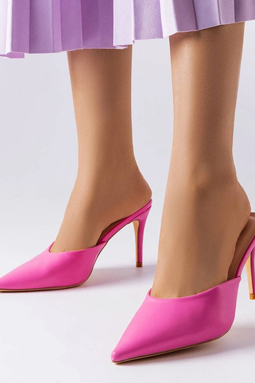 Pantoletten mit hohem Absatz „Drainer“ in Rosa