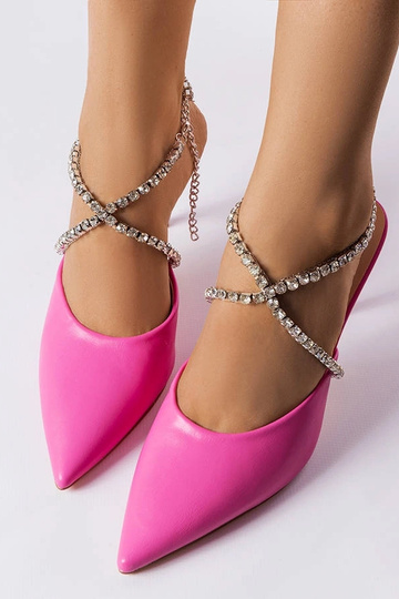 Pantoletten mit hohem Absatz „Drainer“ in Rosa 2