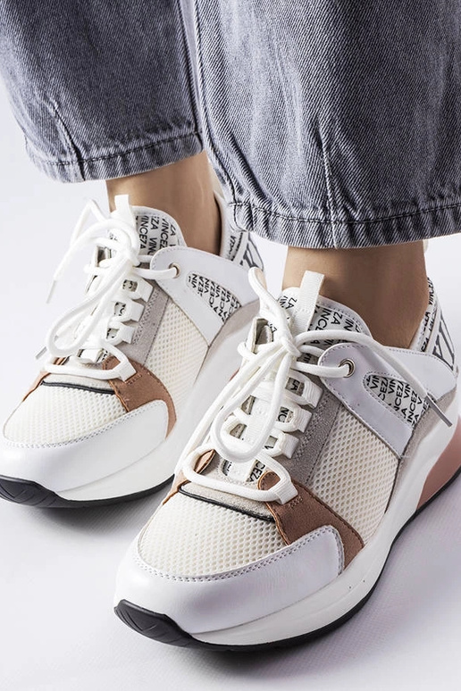 Weiße und rosa Sneaker Vinceza Weiße und rosa Sneaker Vinceza