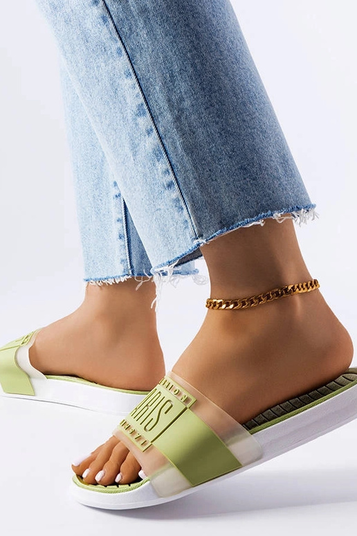 Grüne Flip-Flops „Paris“ aus Gummi