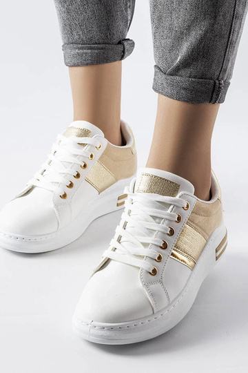 Weiße Sneakers mit beigen... 2