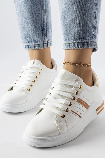 Weiße Plateau-Sneakers von...