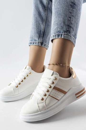 Weiße Plateau-Sneakers von Lanoie 2