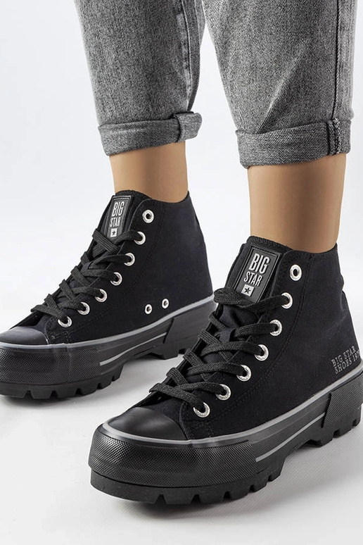 Schwarze High-Top-Sneakers „Big Star“... Schwarze High-Top-Sneakers „Big Star“...