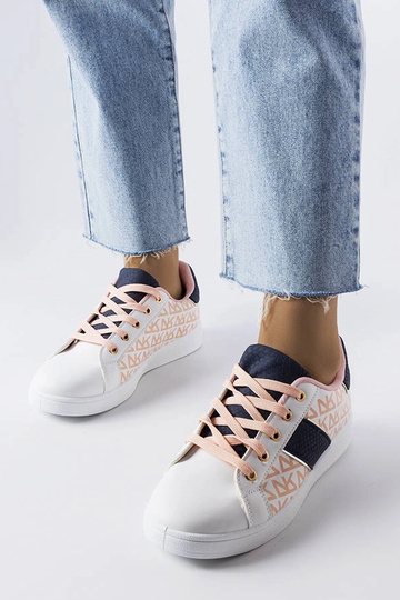 Weiße Sneakers mit bunten...