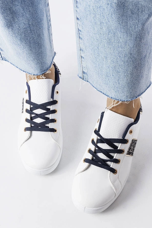 Weiße Sneaker mit verziertem... Weiße Sneaker mit verziertem...