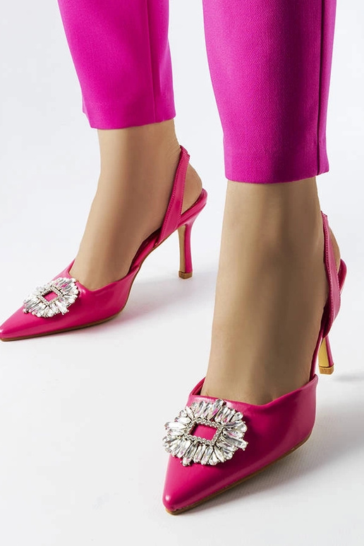 Rosa Pumps mit Strasssteinen Moïse Rosa Pumps mit Strasssteinen Moïse