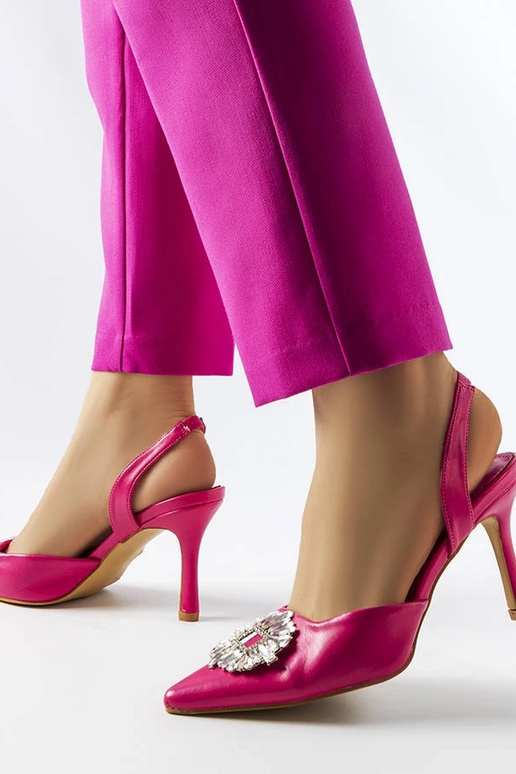Rosa Pumps mit Strasssteinen Moïse Rosa Pumps mit Strasssteinen Moïse