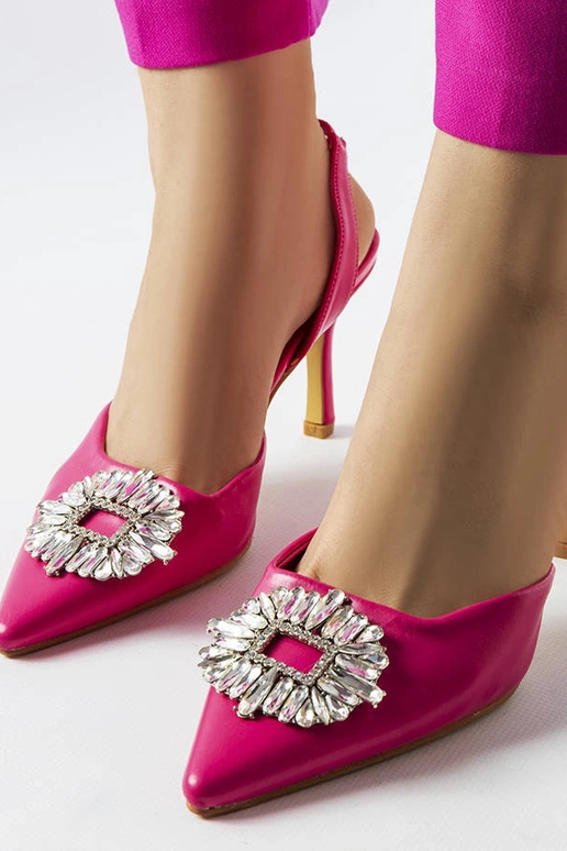 Rosa Pumps mit Strasssteinen Moïse Rosa Pumps mit Strasssteinen Moïse