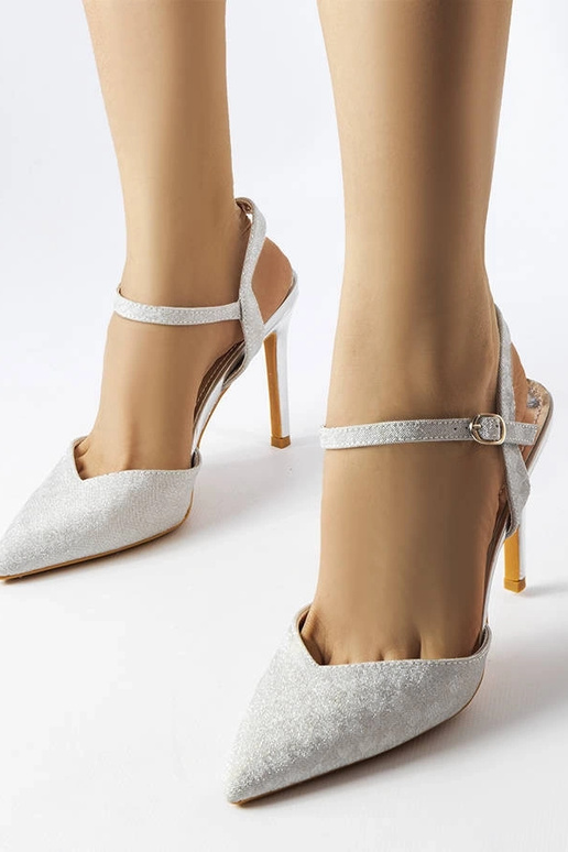 Silberglänzende Gallia-Pumps Silberglänzende Gallia-Pumps