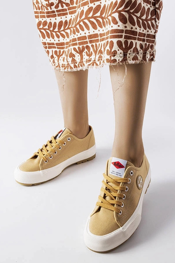 Beigefarbene Lee Cooper Sneakers LCW-23-44-1655L