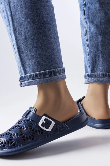 Marineblaue Flip-Flops Peverell aus durchbrochenem Gummi