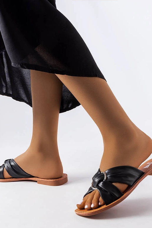 Schwarze elegante Belisarda Flip-Flops