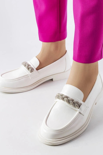 Weiße Loafer mit...