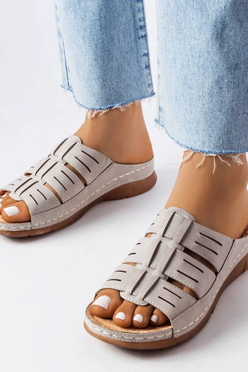 Graue Jersey-Wedges