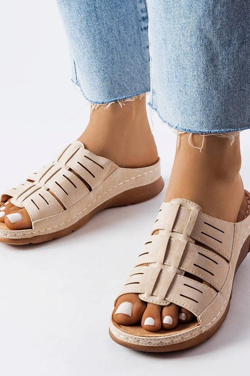 Beige Jersey-Wedges Beige Jersey-Wedges