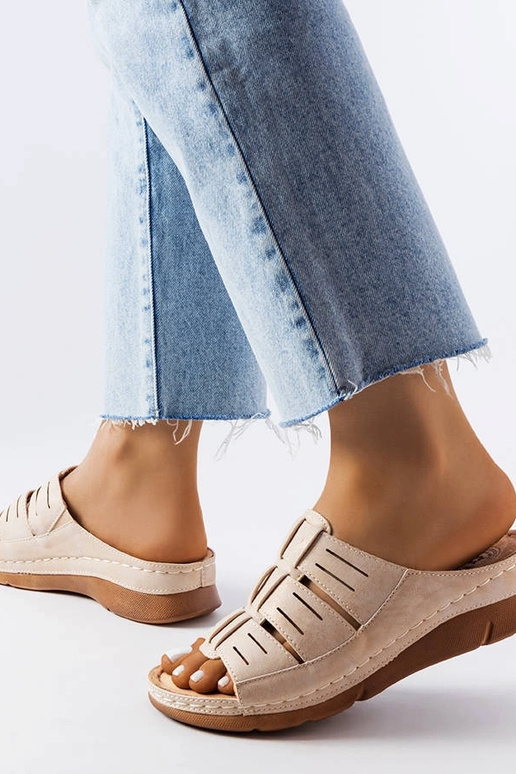 Beige Jersey-Wedges Beige Jersey-Wedges