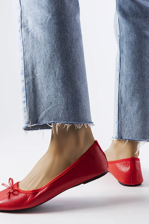 Rote Ballerinas mit Schleife Vaillancour Rote Ballerinas mit Schleife Vaillancour