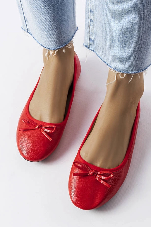 Rote Ballerinas mit Schleife Vaillancour Rote Ballerinas mit Schleife Vaillancour