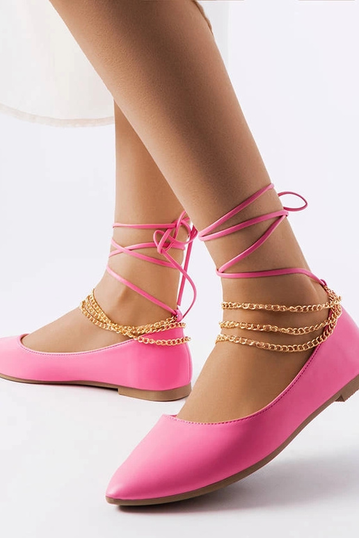 Rosa Ballerinas mit Zierschließe Donat Rosa Ballerinas mit Zierschließe Donat