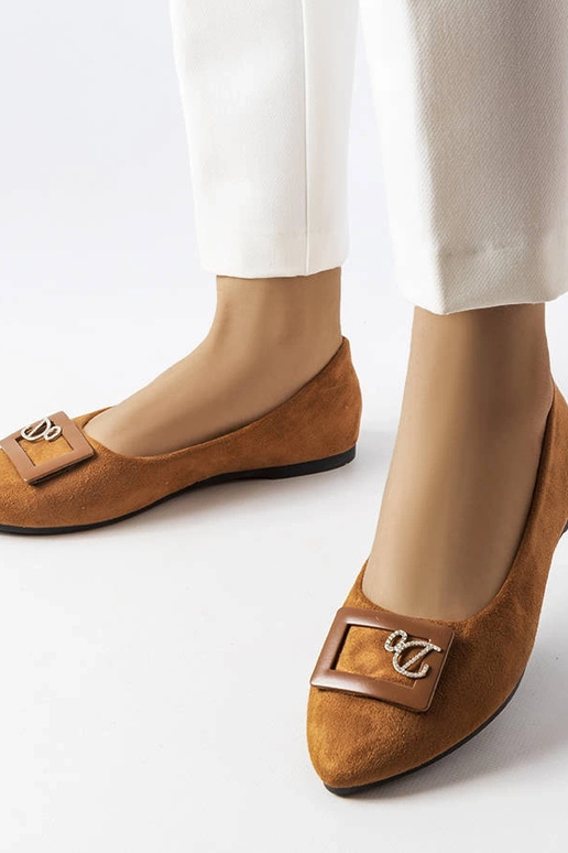 Braune Ballerinas mit Zirkonen... Braune Ballerinas mit Zirkonen...