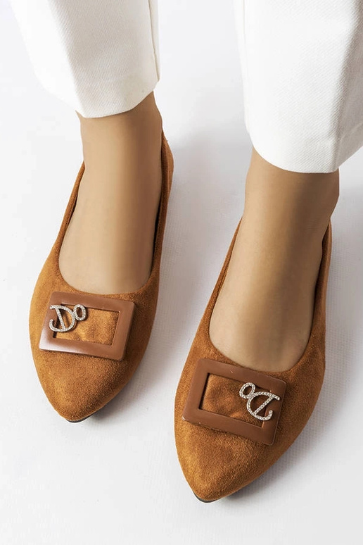 Braune Ballerinas mit Zirkonen... Braune Ballerinas mit Zirkonen...