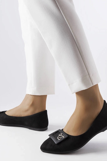 Schwarze Ballerinas mit...