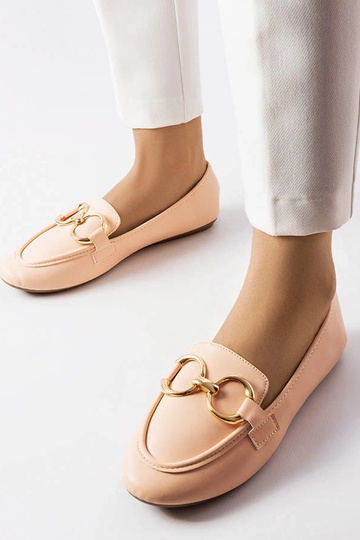 Beige Damen-Loafer Couturier