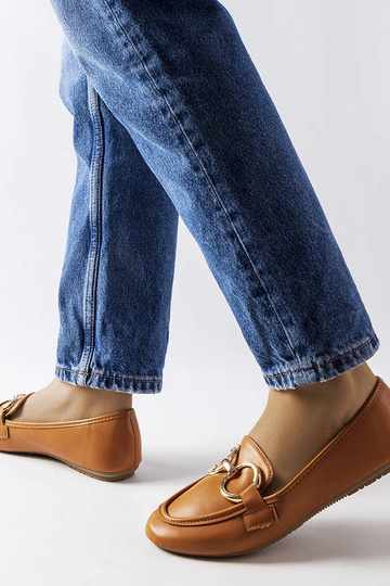 Braune Couturier Mokassins für Damen 2