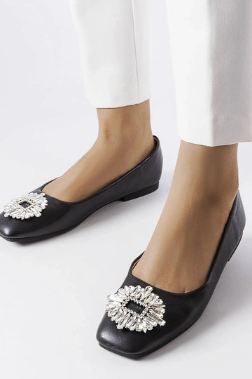 Schwarze Ballerinas mit...