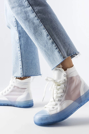 Nanterre – Hohe Sneakers in Blau und Weiß 2