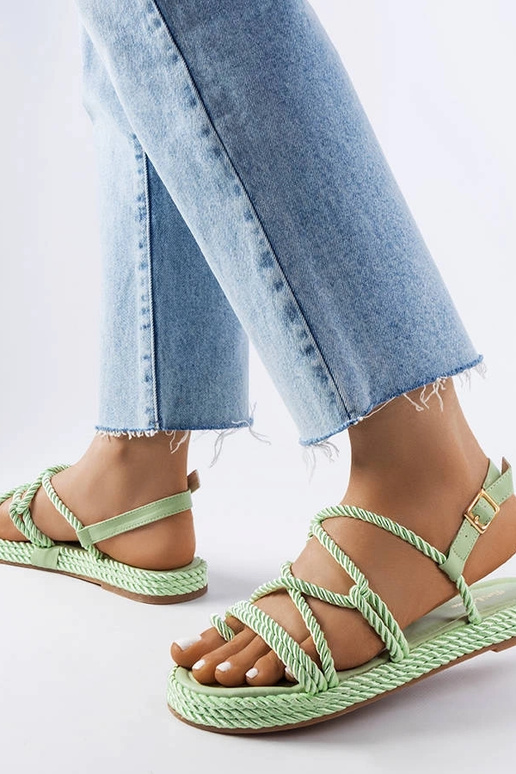 Grüne gewebte Sandalen „Burwell“ Grüne gewebte Sandalen „Burwell“